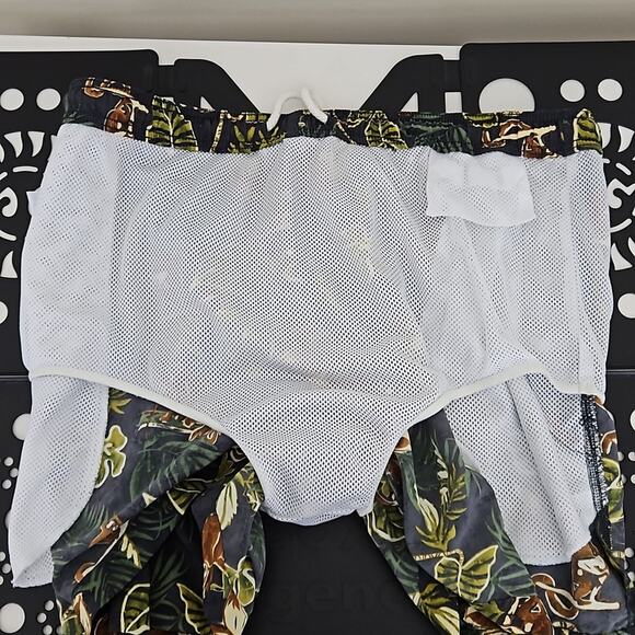 Tommy Bahama Green Tropical Jungle Swim Trunk Shorts | Men's Large - Picture 9 of 13